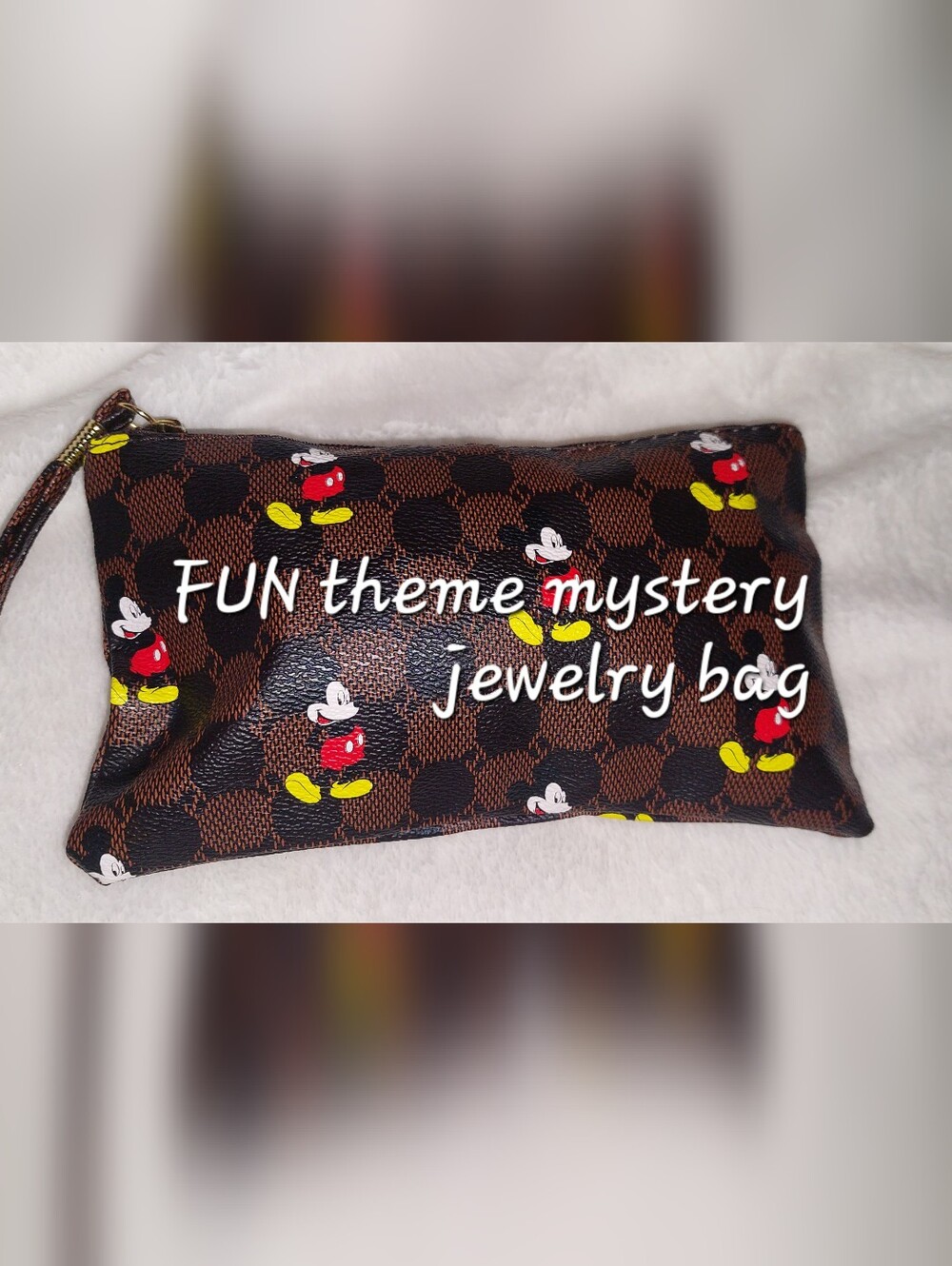 FUN THEME Mystery Brown Checker Wristlet FULL Of Fun Themed jewelry
